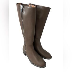 A New Day Women's Brown Round Toe Tall Mid Calf Boots Size 7.5